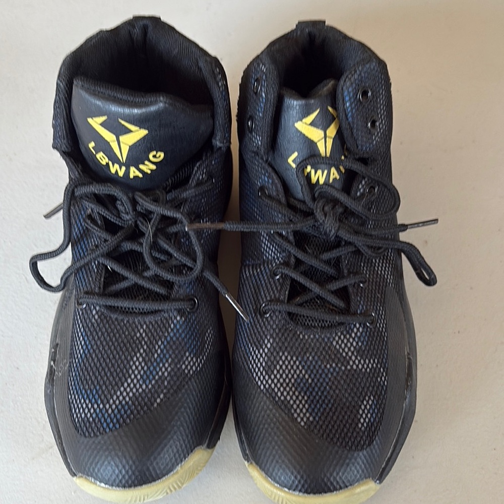 Black and Gold Athletic Shoes for Men